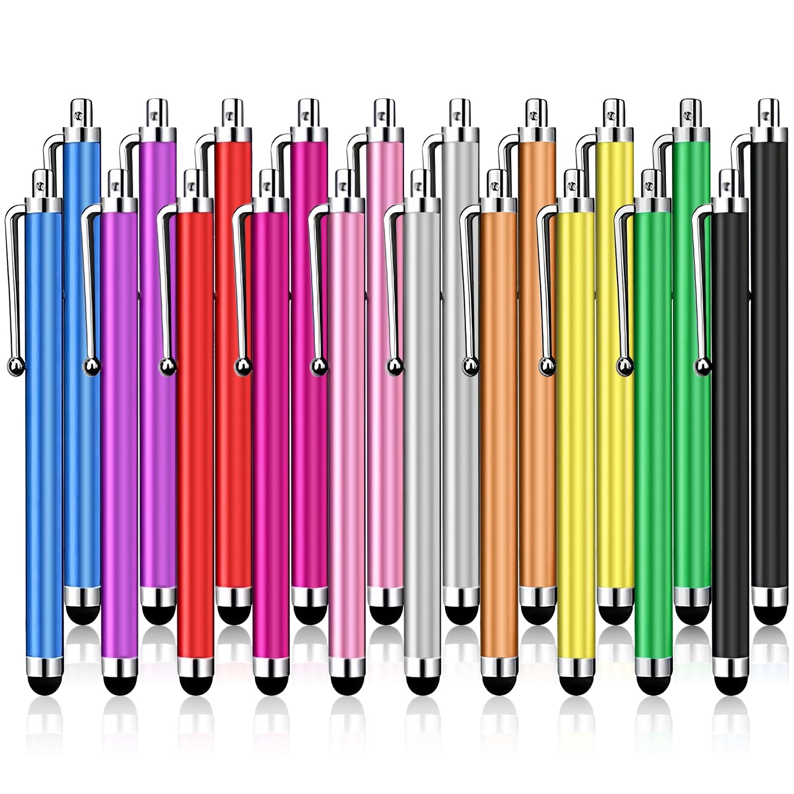 20 Pack Universal Stylus Pens High Precision Touchscreen Drawing Writing 10 Colo