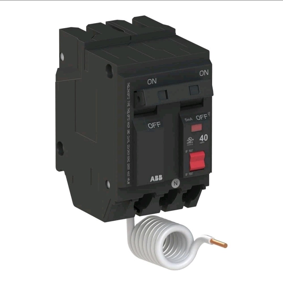 ABB 40 Amp 2 Pole GFCI Breaker with Self-Test - THQL2140GFT2A