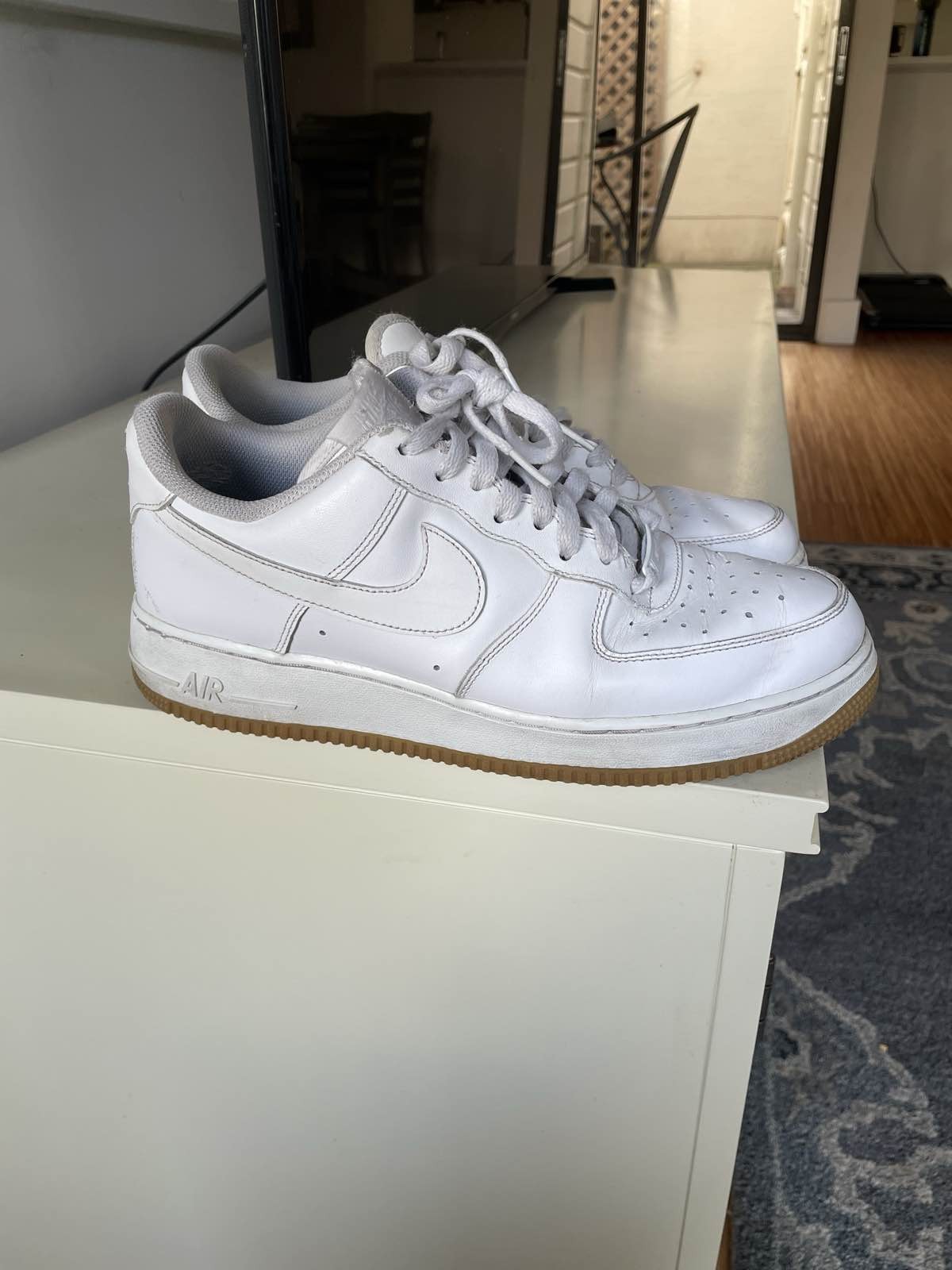 Nike Air Force 1 07 Low White Gum Light Brown DJ2739-100 Men's 10.5