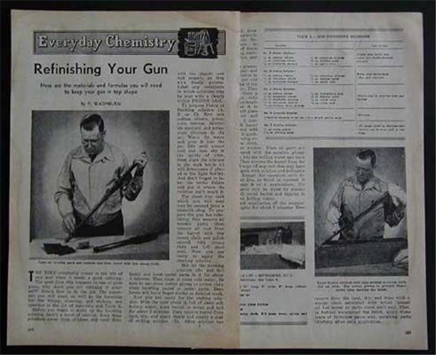 Gun Hot ReBluing "Refinishing Your Gun" 1948 vintage HowTo INFO & Formulas