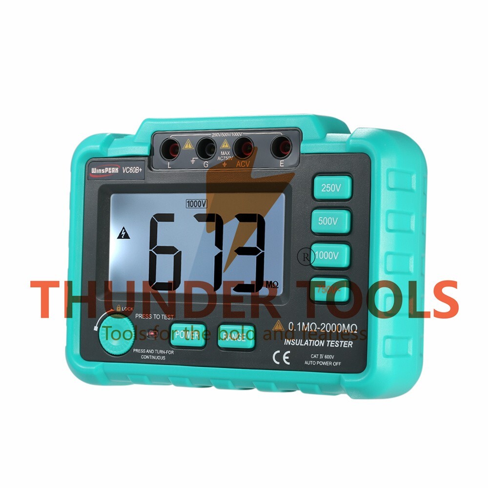 Thunder Tools WinsPEAK VC60B+ LCD Digital Insulation Resistance Tester
