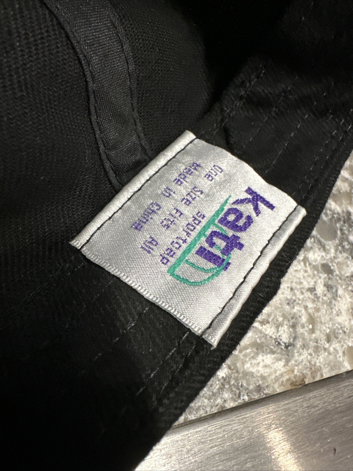 IC University Gold and White and Gray Logo on Black Hat Cap NWT Strap Buckle