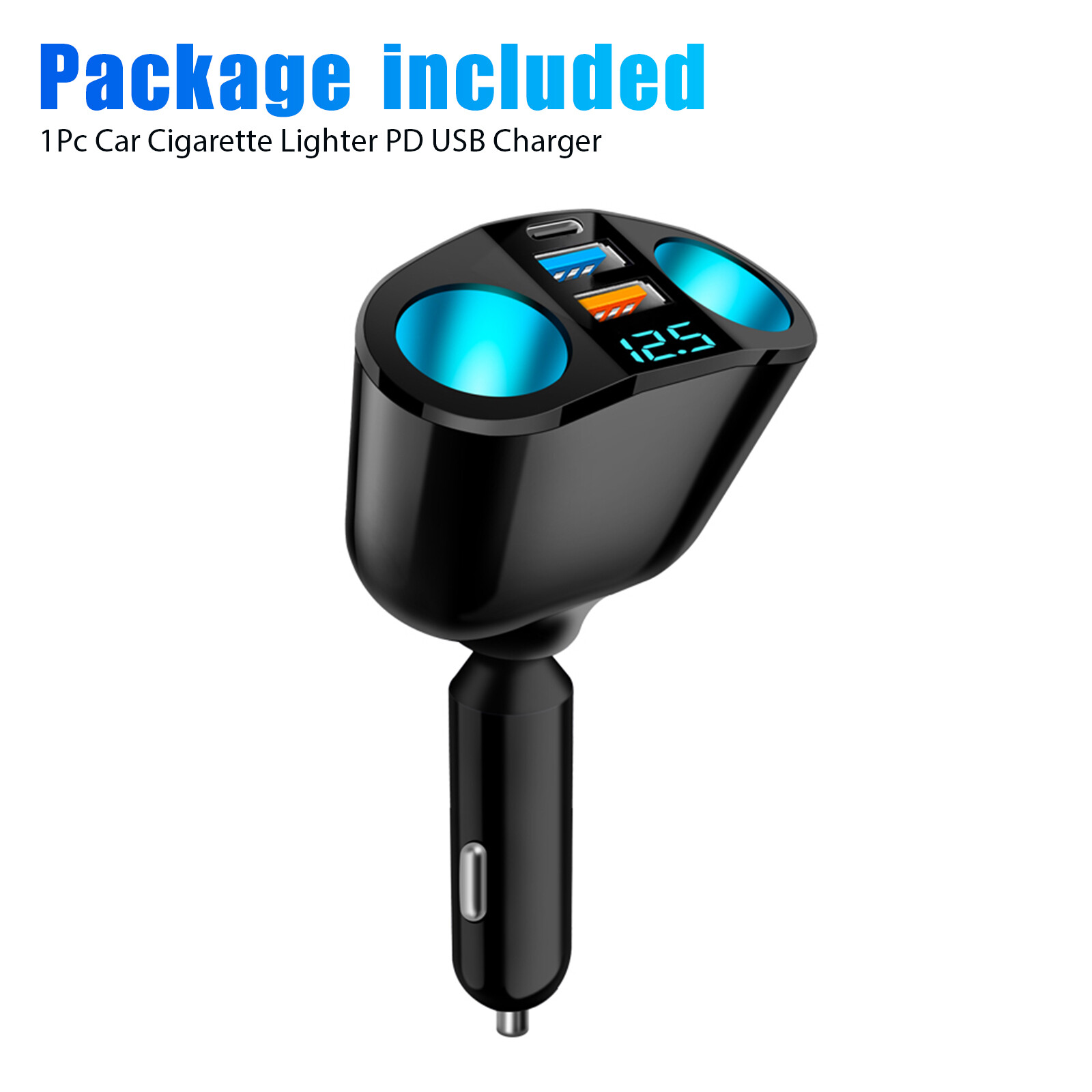 Car Cigarette Lighter Socket Adapter Dual USB Double Plug Charger Splitter 12V
