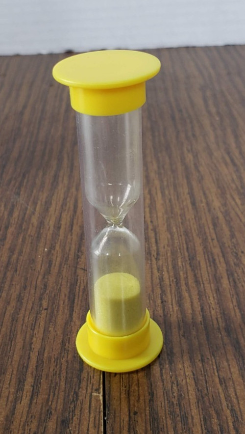 Plastic Small Yellow Hourglass Student Gift Decoration Hourglass Timer