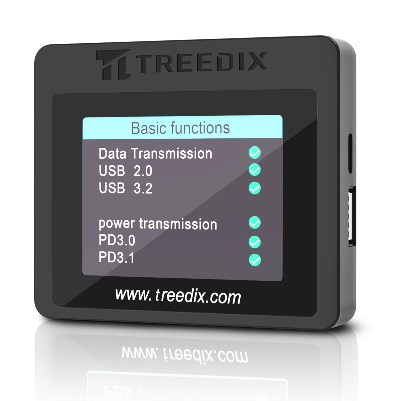 USB Cable Tester with 2.4" Color Screen for eMarker Reading, PD 3.0/3.1 Detec...
