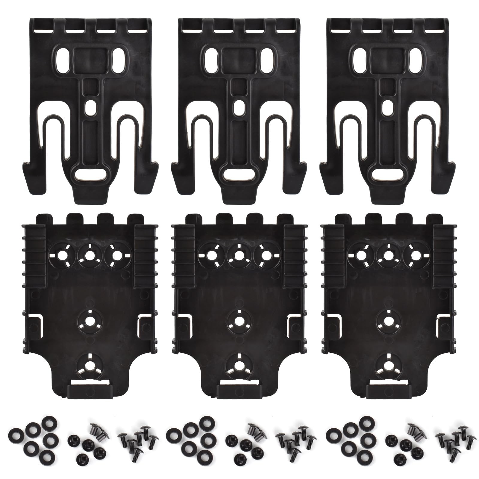3PCS QLS Kit Quick Locking System Kit, Receiver Plate Platform Black