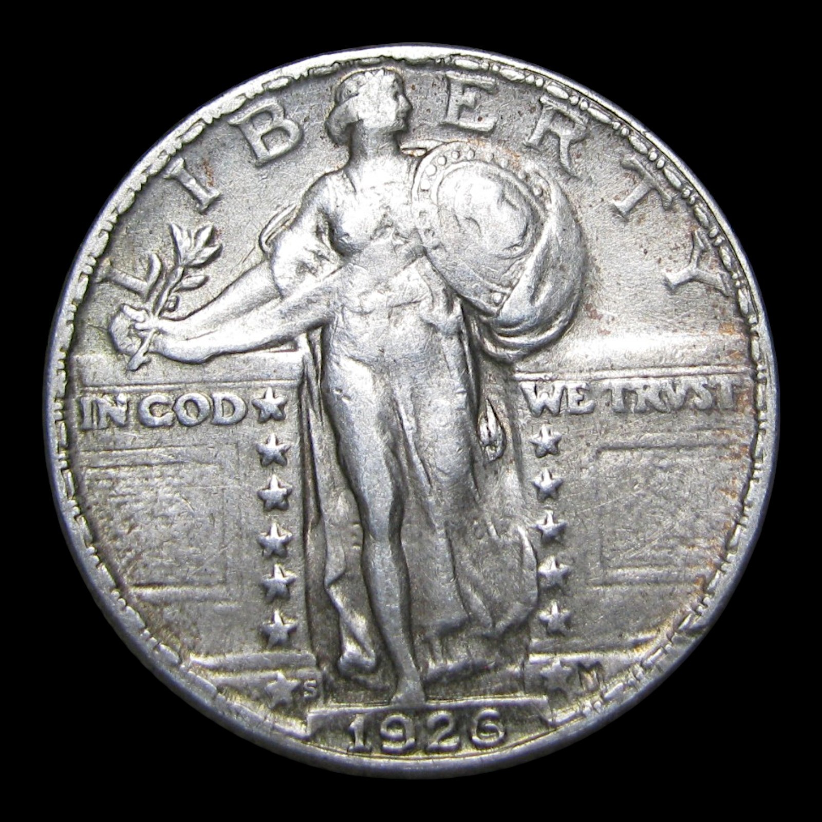 1926-S Standing Liberty Quarter Silver ---- Nice ] Coin ---- #KK620