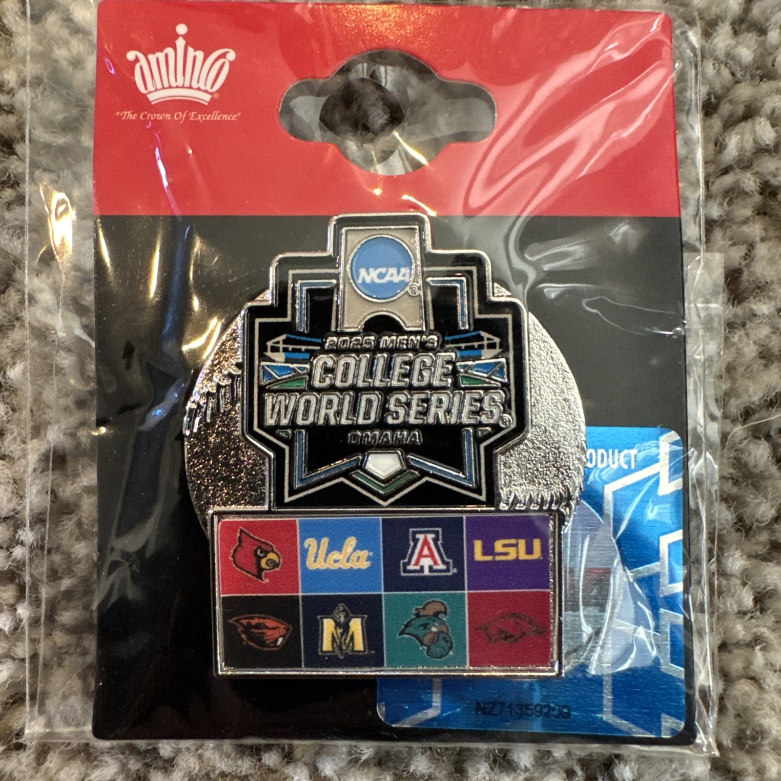 2025 NCAA Mens College Baseball World Series Pin CWS Omaha LSU OSU UCLA ARKANSAS