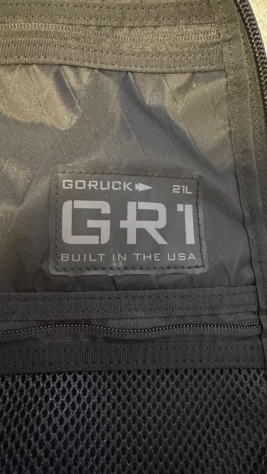 GORUCK GR1 21L X-PAC USA BLACK MINT