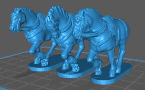 Fr2 French heavy horse walking - Great for Table Top War Games And Dioramas - Re