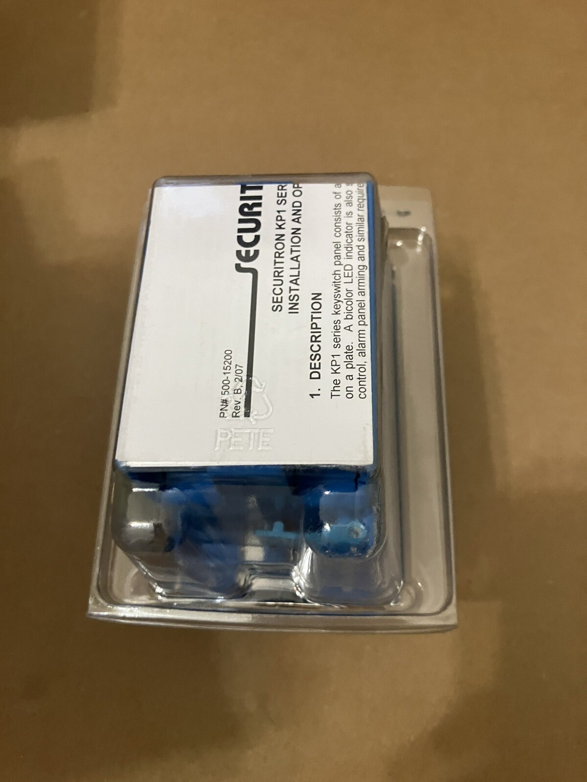 Securitron KP1 Tubular Keyswitch Momentary Single Gang