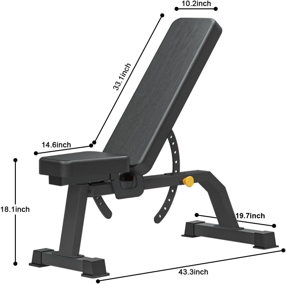 Multi-Functional Weight Bench with Triangular Support Structure for Stability