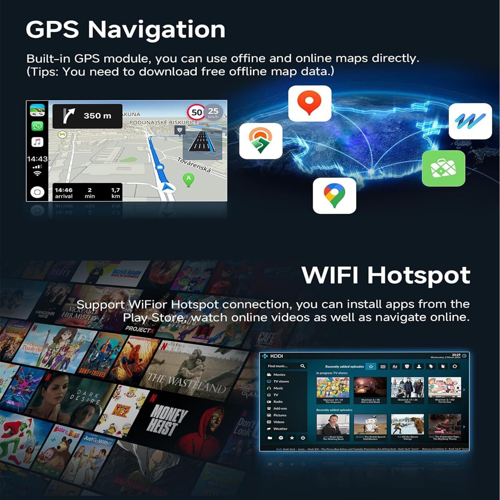 9.7 Inch Car Stereo for Traverse 2009-2012 Carplay Android Auto Backup Camera