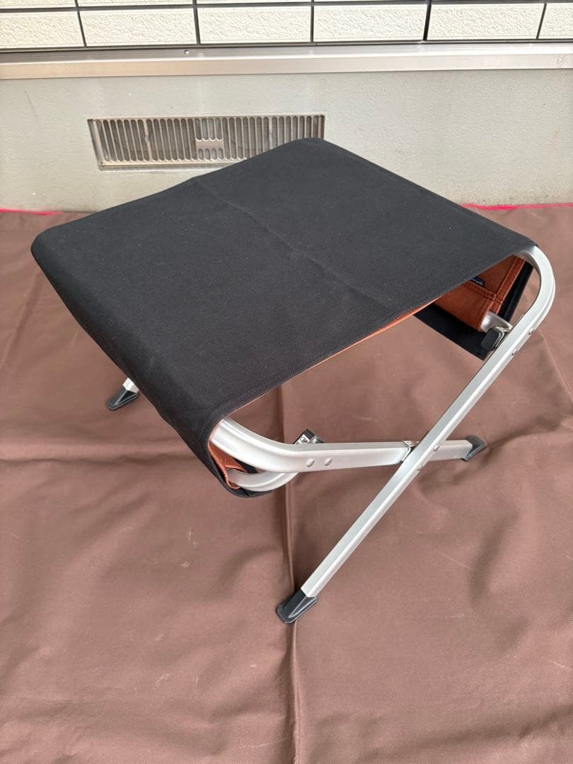 Snow Peak LV-103BR Ottoman Brown w/ Cover Camping Footrest Discontinued Used