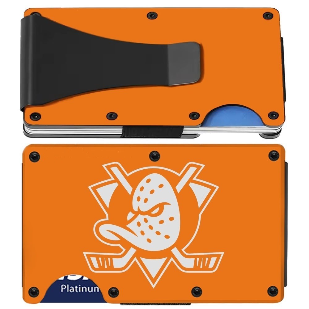 Anaheim Ducks Guardian Angel Titanium Carbon Fiber RFID Blocking Wallet D7