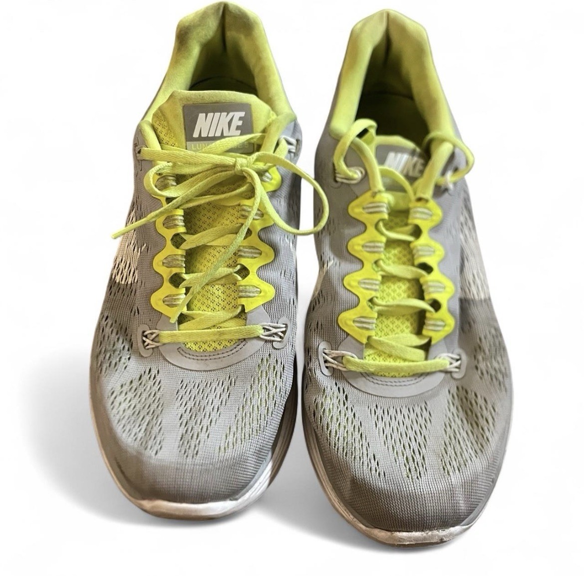 Nike Lunarglide 5 Grey Neon Yellow Running Shoes Sneakers Size 12 Men’s