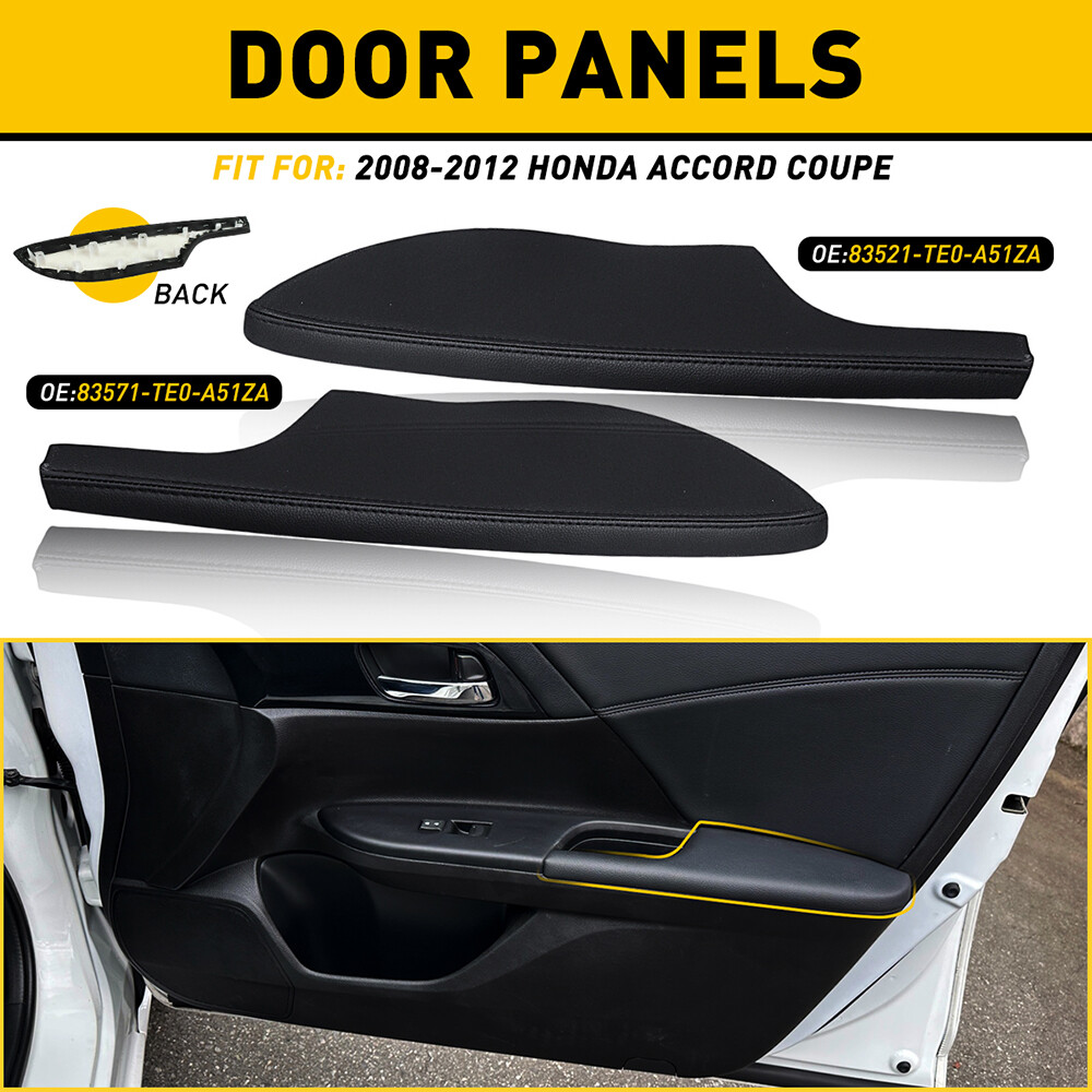 Front Passenger & Driver Side Door Panel Armrest Fit 2008-12 Honda Accord Coupe