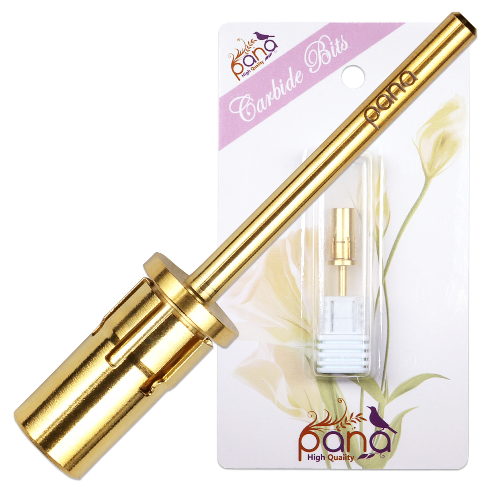 Pana Loxo Gold Easy-Off Mandrel Bit 3/32" Shanks for Nail Drill - Gold