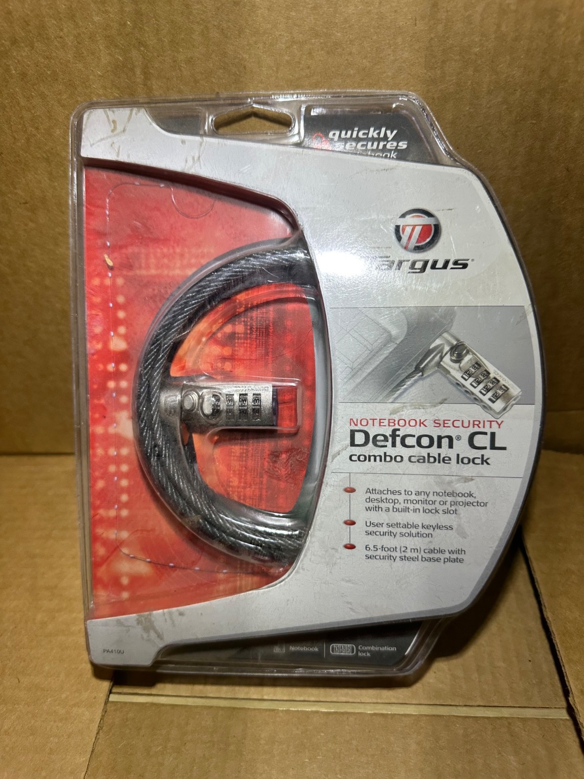 Targus Defcon CL Laptop Notebook Combo Cable Lock Security Keyless New In Box