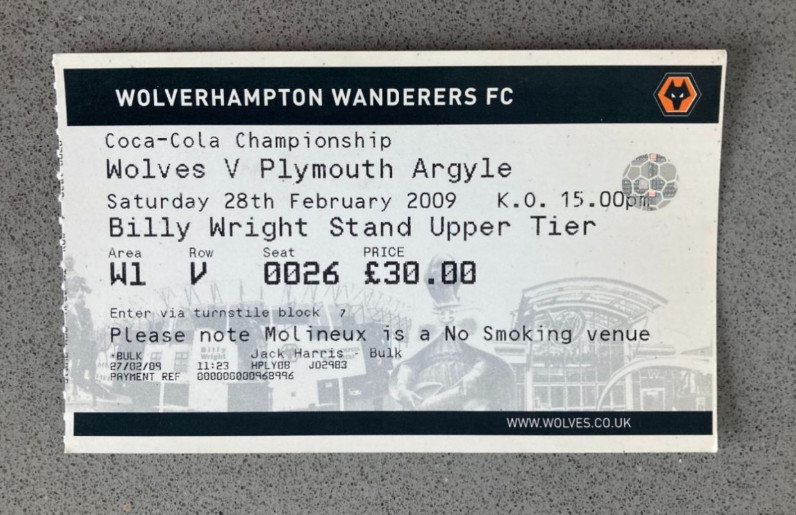 Wolverhampton Wanderers v Plymouth Argyle 2008-09