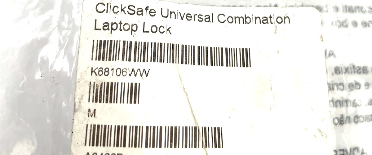 Kensington ClickSafe Universal Combination Laptop Lock Master Coded K68106WW