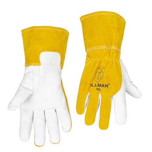 Tillman 48 Top Grain Goatskin Leather Cowhide Fleece Lined MIG Welding Gloves