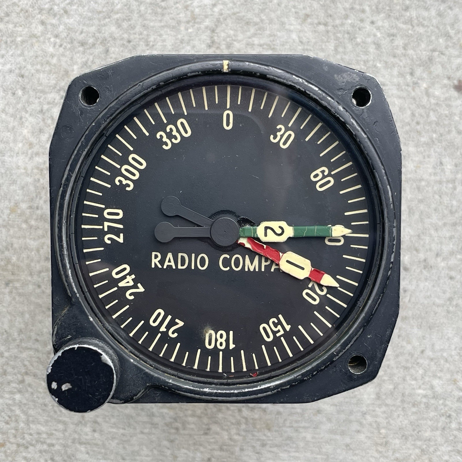 Vintage Lear Radio Compass ADF Indicator Untested