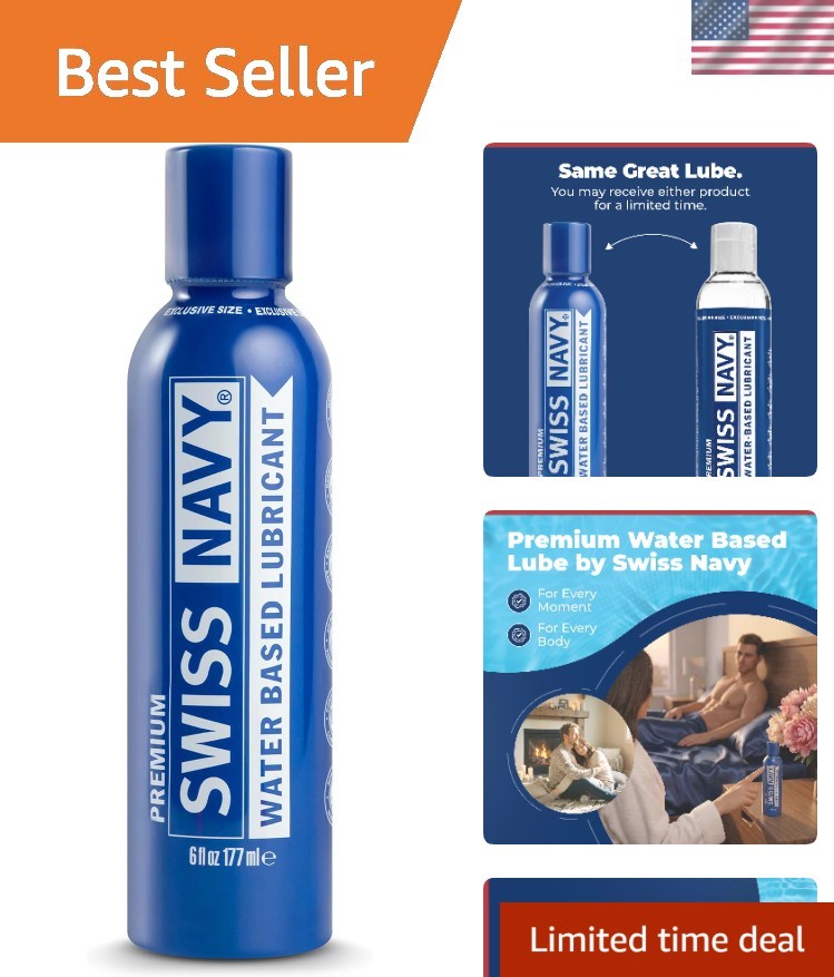 Versatile 6 oz Water-Based Lubricant for Men, Women & Couples - Toy Safe