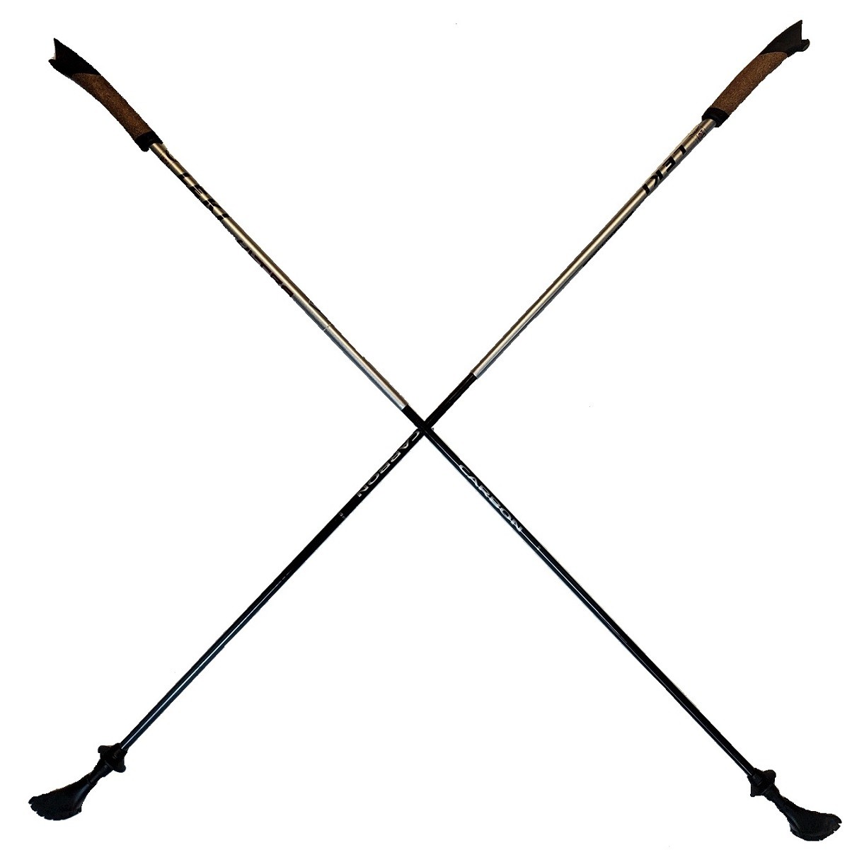 LEKI Nordic Walking Ultra Alu Carbon HTS 6.0 Series Poles Silver/Black 120cm/48i