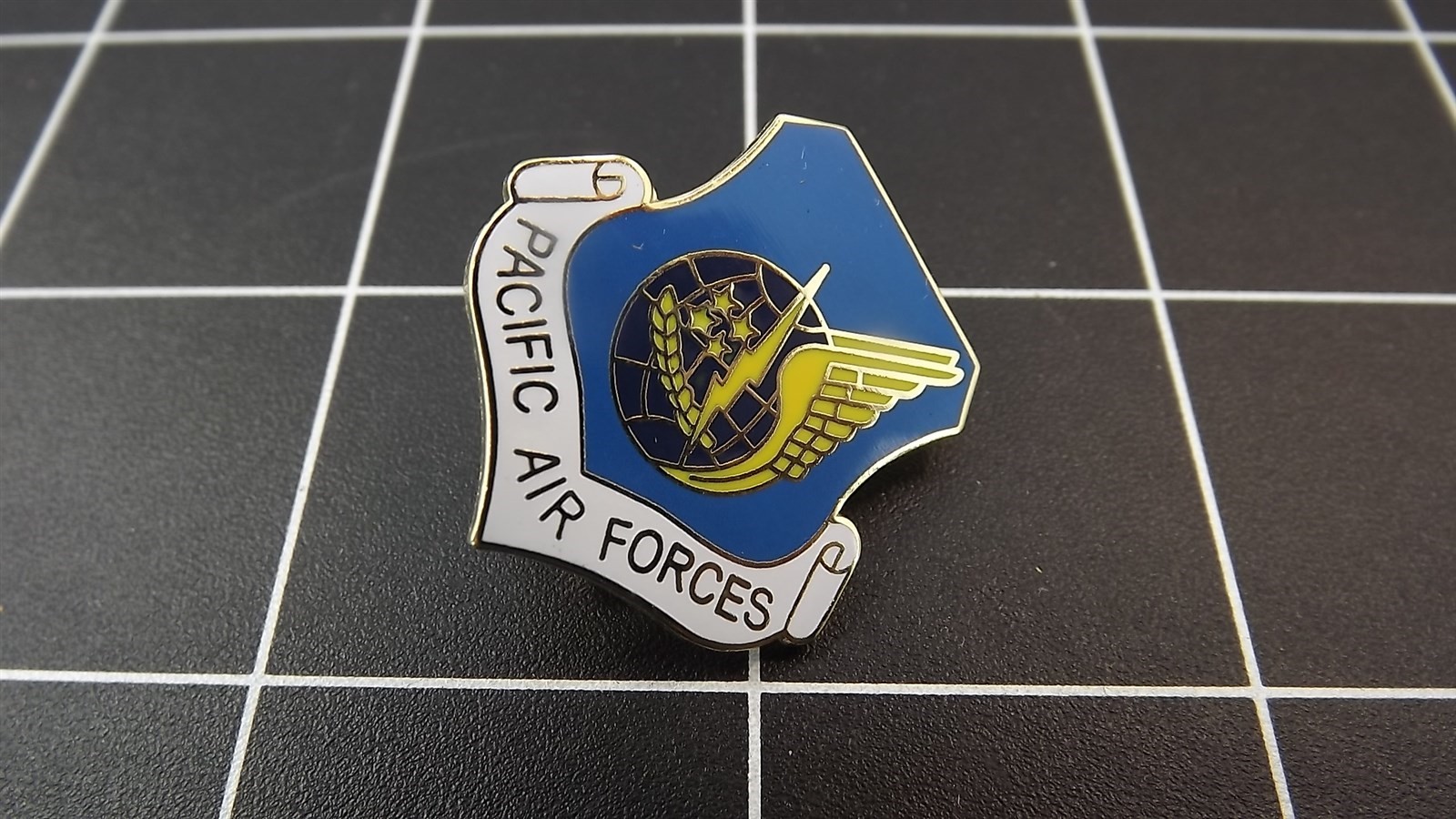 FREE SHIP Lapel Pin U.S. Air Force PACIFIC AIR FORCES Enamel 1"
