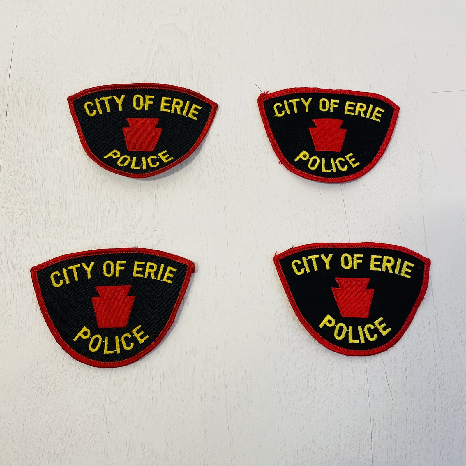 City of Erie Police (PA) Patch Lot Of 4 Sew On Erie Pennsylvania Pre Owned