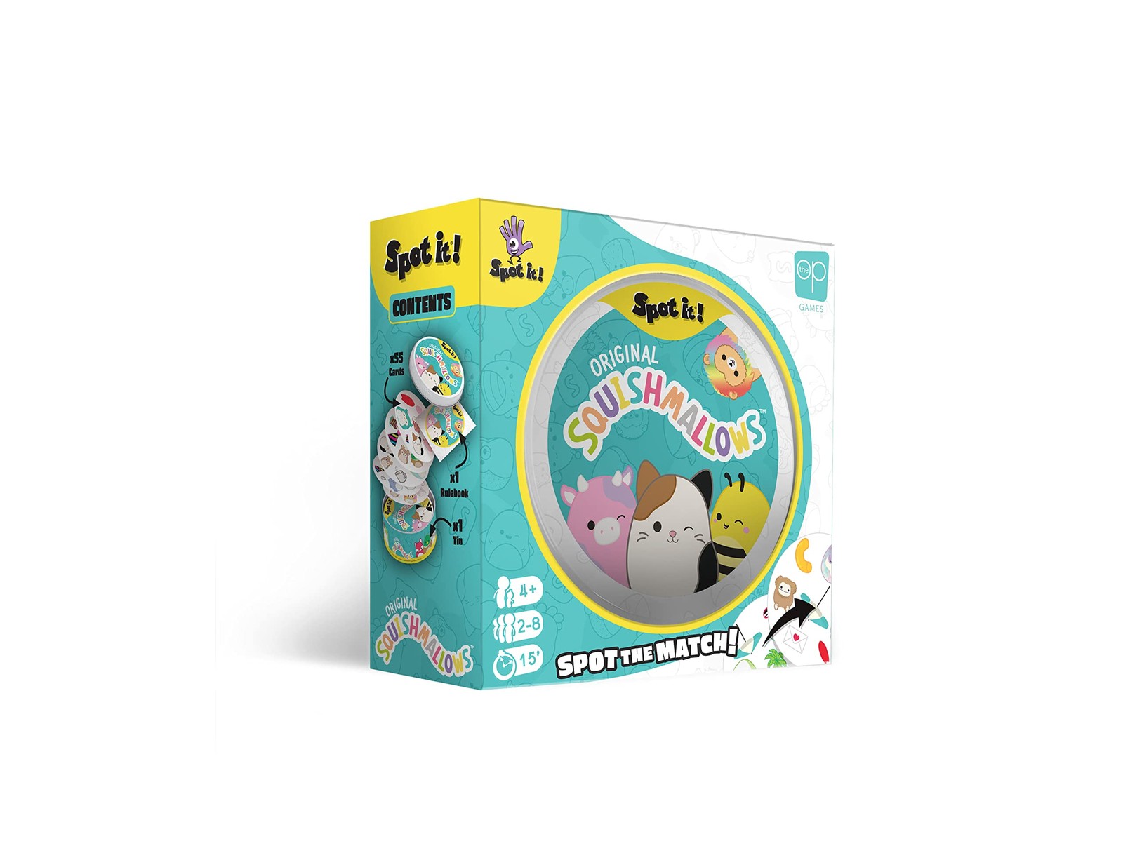 Spot It Squishmallows Game Fun Pattern Recognition For Ages 4 And Up 55 Cards