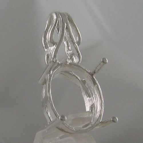 PRE-NOTCHED VINTAGE OVAL 11X9 DESIGNER PENDANT MM .925 STERLING SILVER CP271SS