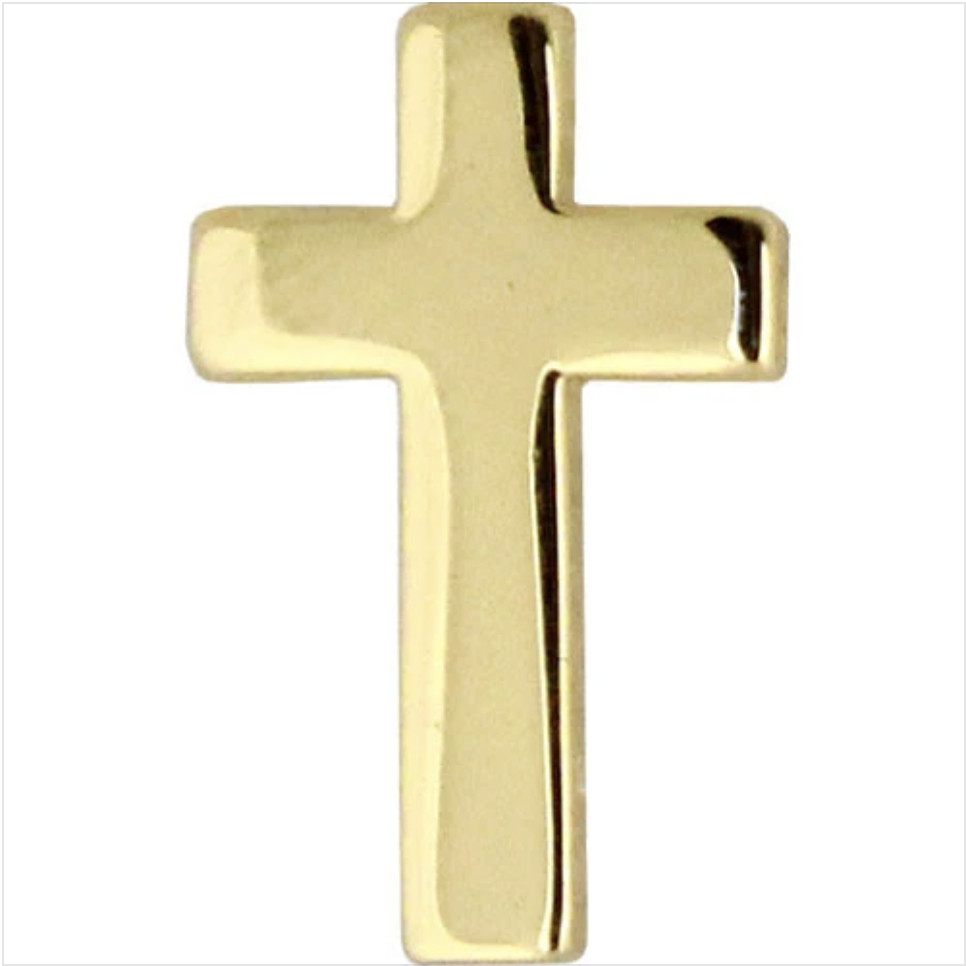 GENUINE U.S. NAVY COLLAR DEVICE: CHAPLAIN CHRISTIAN - GOLD