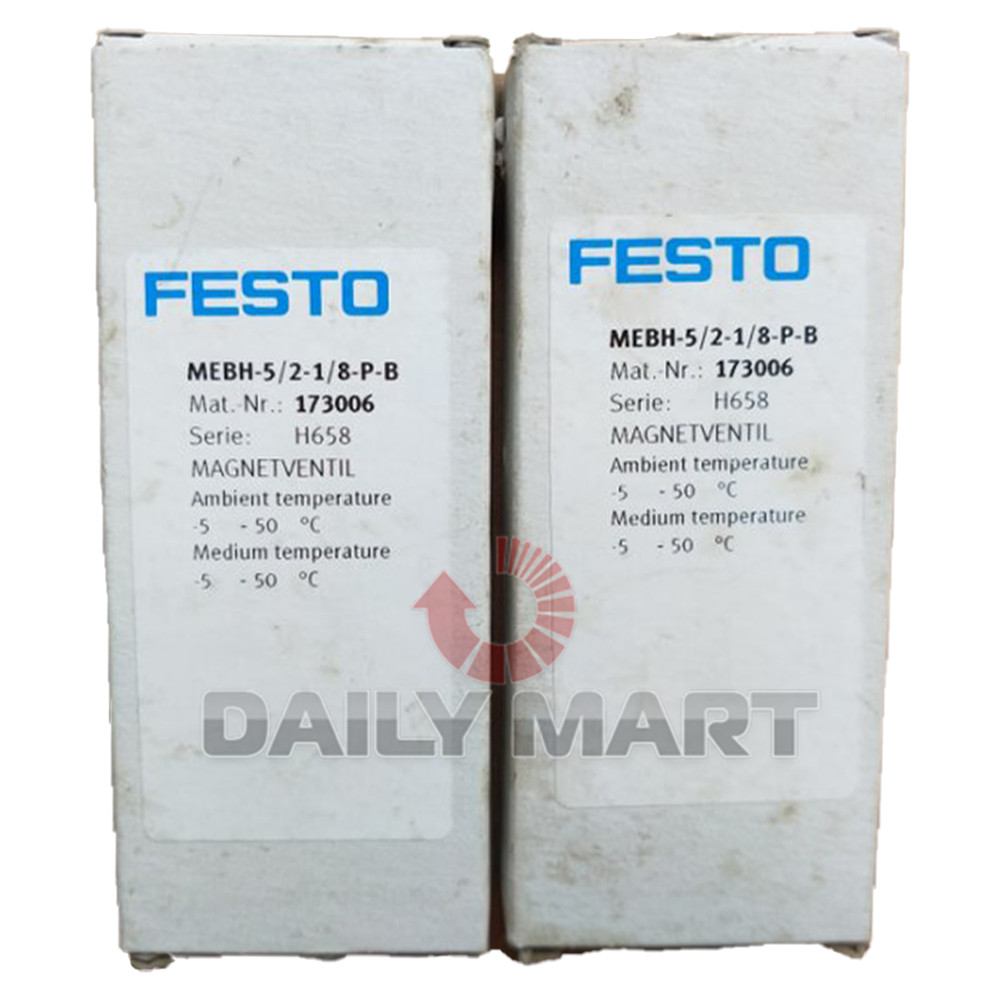 New In Box FESTO MEBH-5-2-1-8-P-B 173006 Solenoid Valve