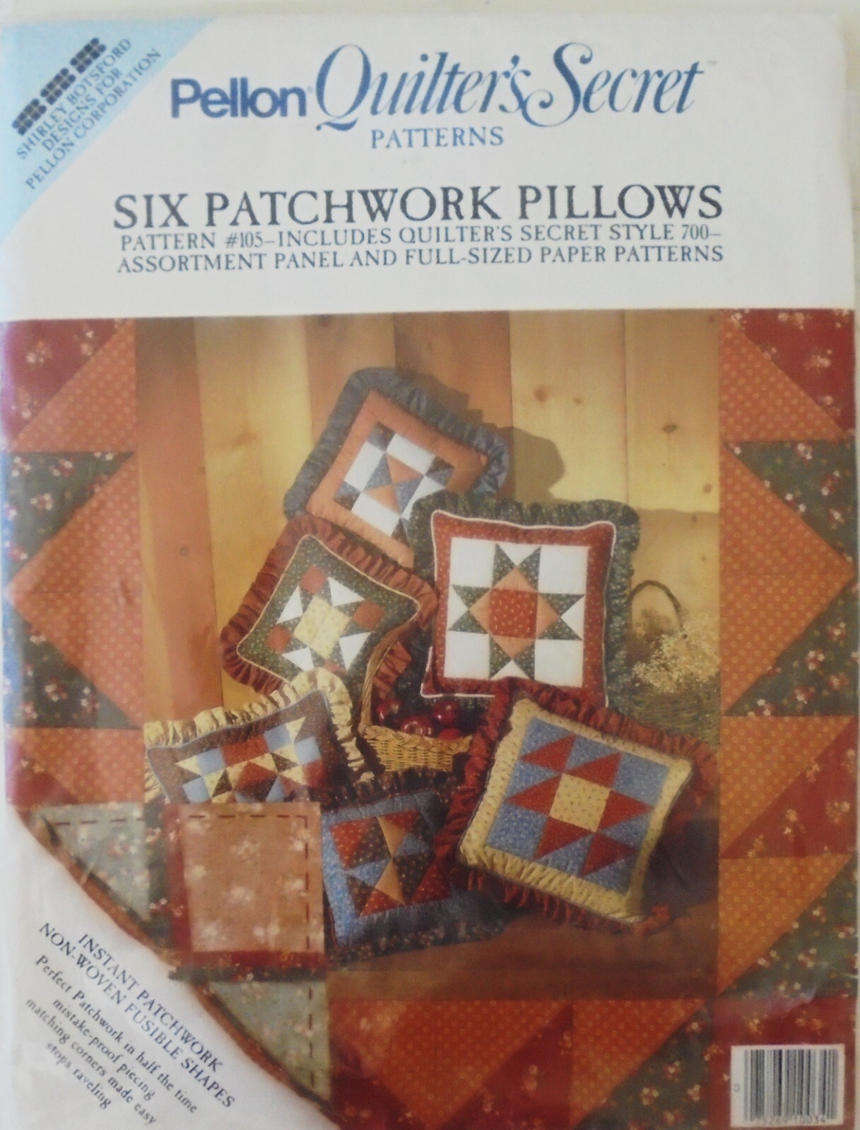 Shirley Botsford Pellon Quilters Secret Six Patchwork Pillows Fusible Templates