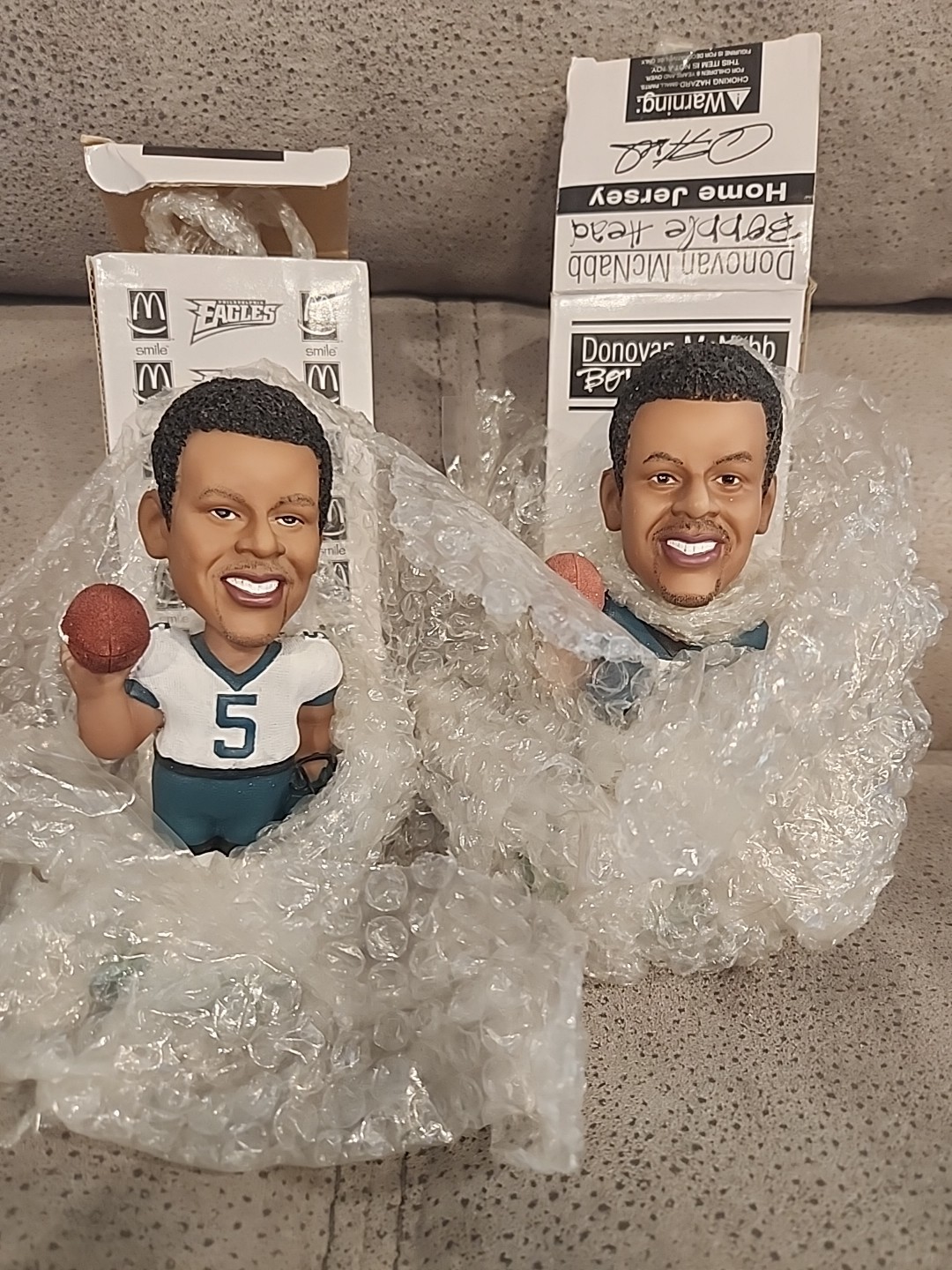 Lot Of 2 Donovan McNabb Philadelphia Eagles McDonald's Away & Home  Bobblehead