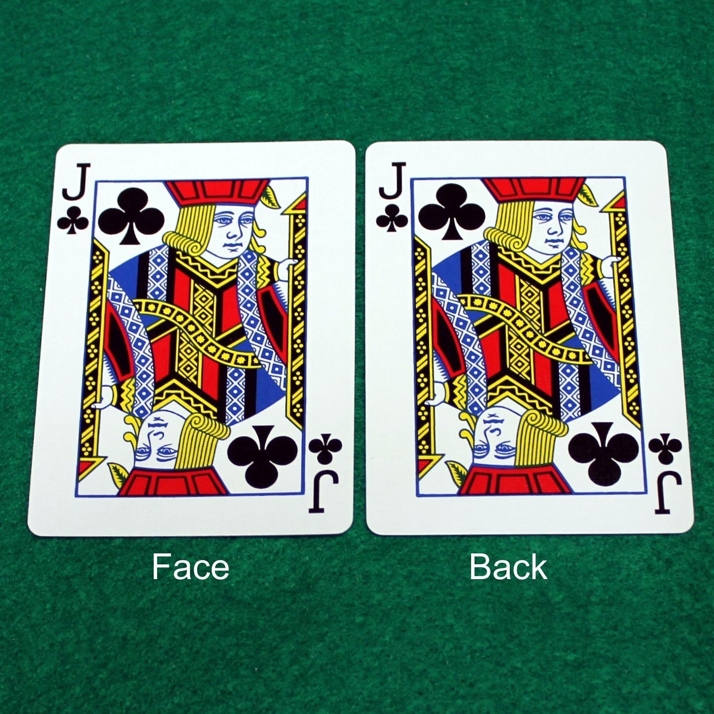 Jack of Clubs - Mirror - Double Face, Bicycle Printed Gaff Card