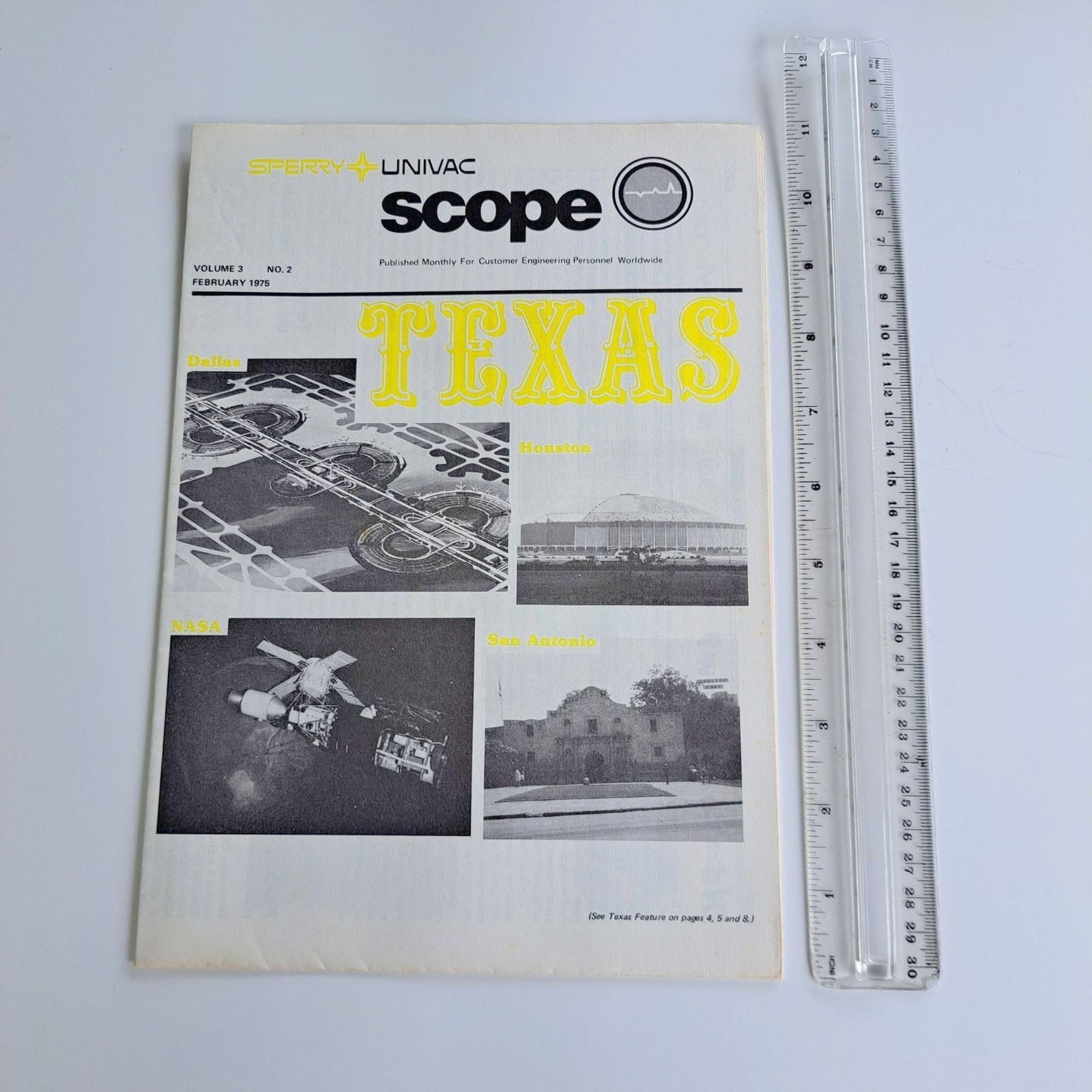 1975 Sperry Univac SCOPE Magazine Vol 3 No 2 February Texas Rare