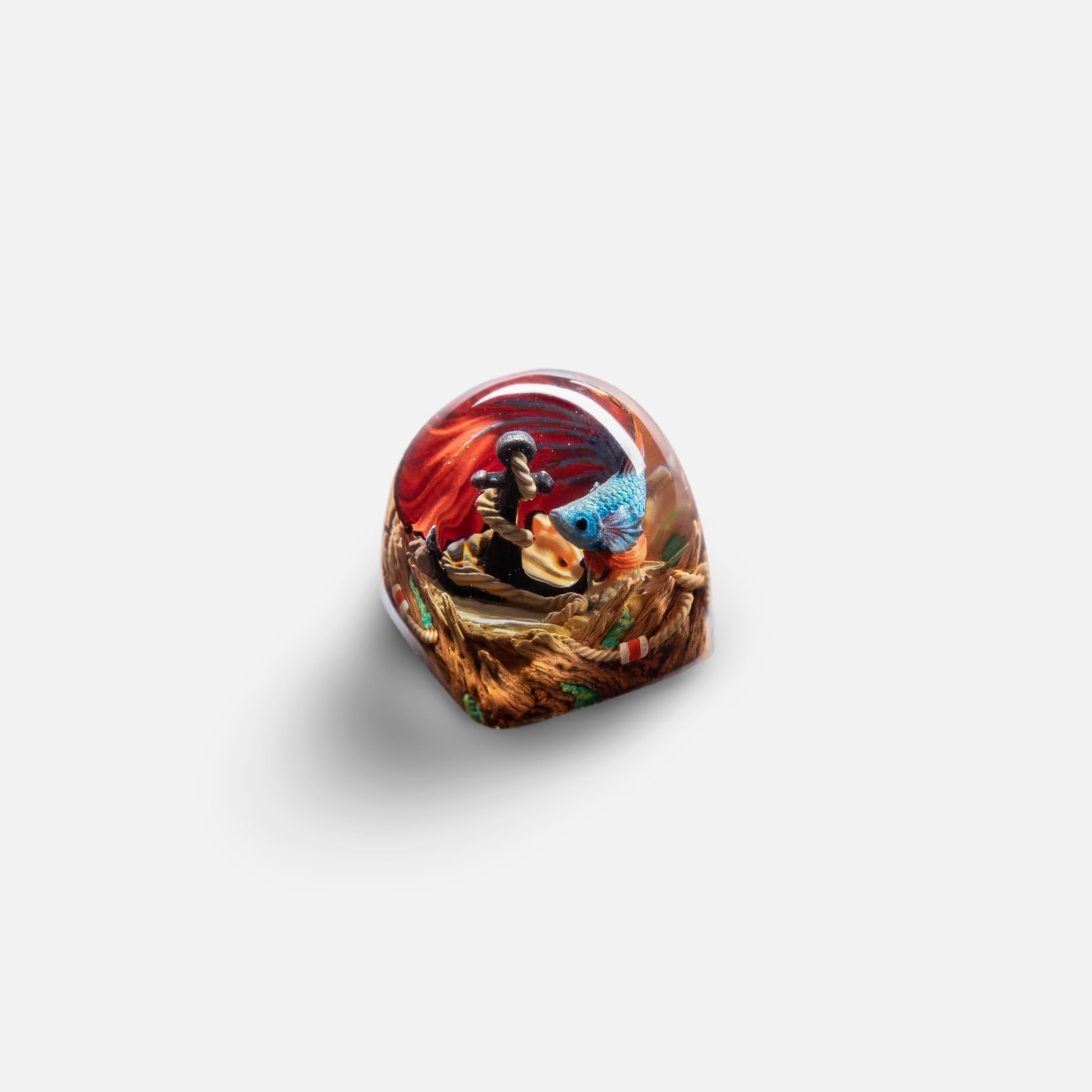 Factory Siamese Fish Bettarium Sapphire DOM Artisan Keycap 4 Cherry MX keyboard