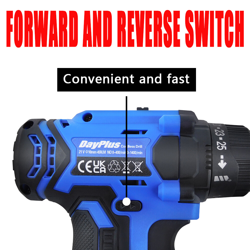 Combi Electric Cordless Drill Driver 21V W/Accessories and 2 Batteries & charger