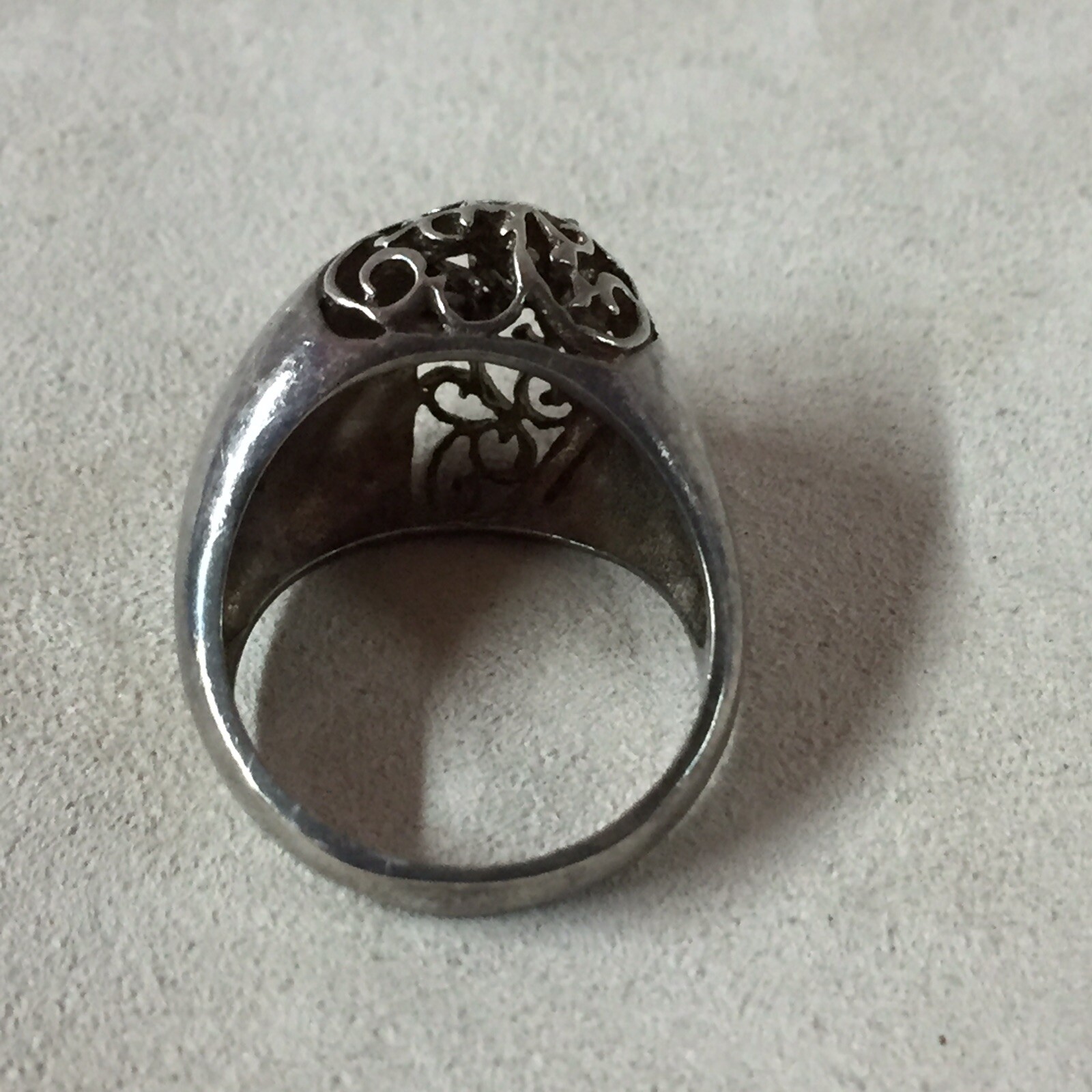 VTG Sterling Silver Dome Ring 6.75”