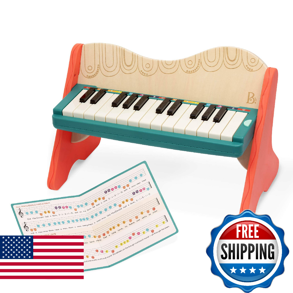 B. Toys B. Toy Piano For Toddlers Keys Instrument For Early 3 Maestro
