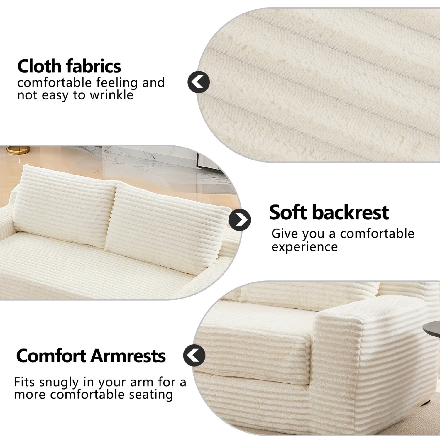 Convertible Sofa Bed Loveseat Sofa Couch 2-in-1 Multi-Functional Sleeper Sofa