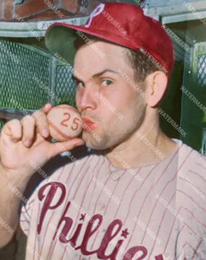 GX761 Robin Roberts Philadelphia Phillies 25th W8x10 11x14 16x20 Colorized Photo