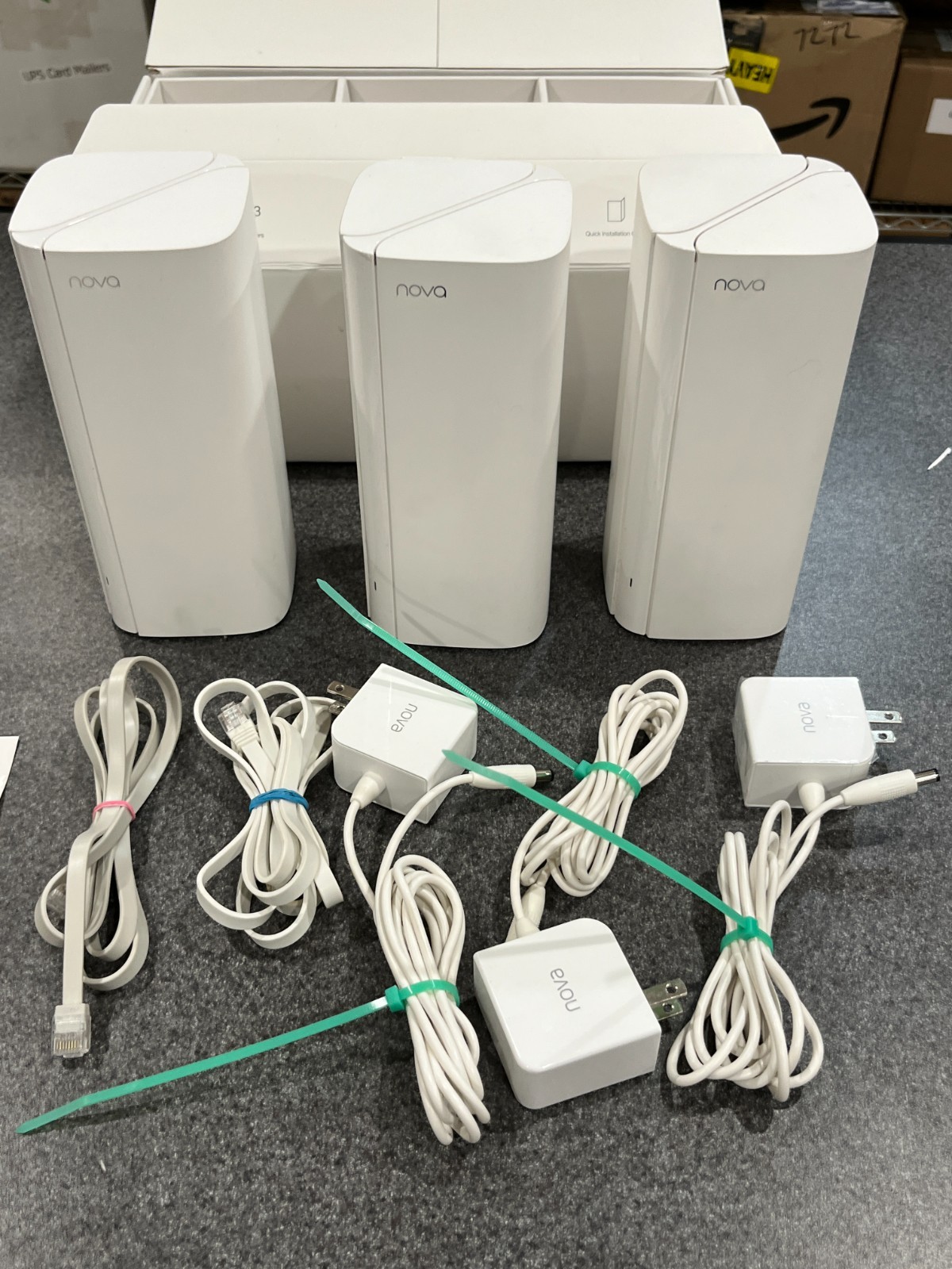 Tenda Nova 12X AX3000 mesh WiFi 6 whole home system 3 units w Power DS07