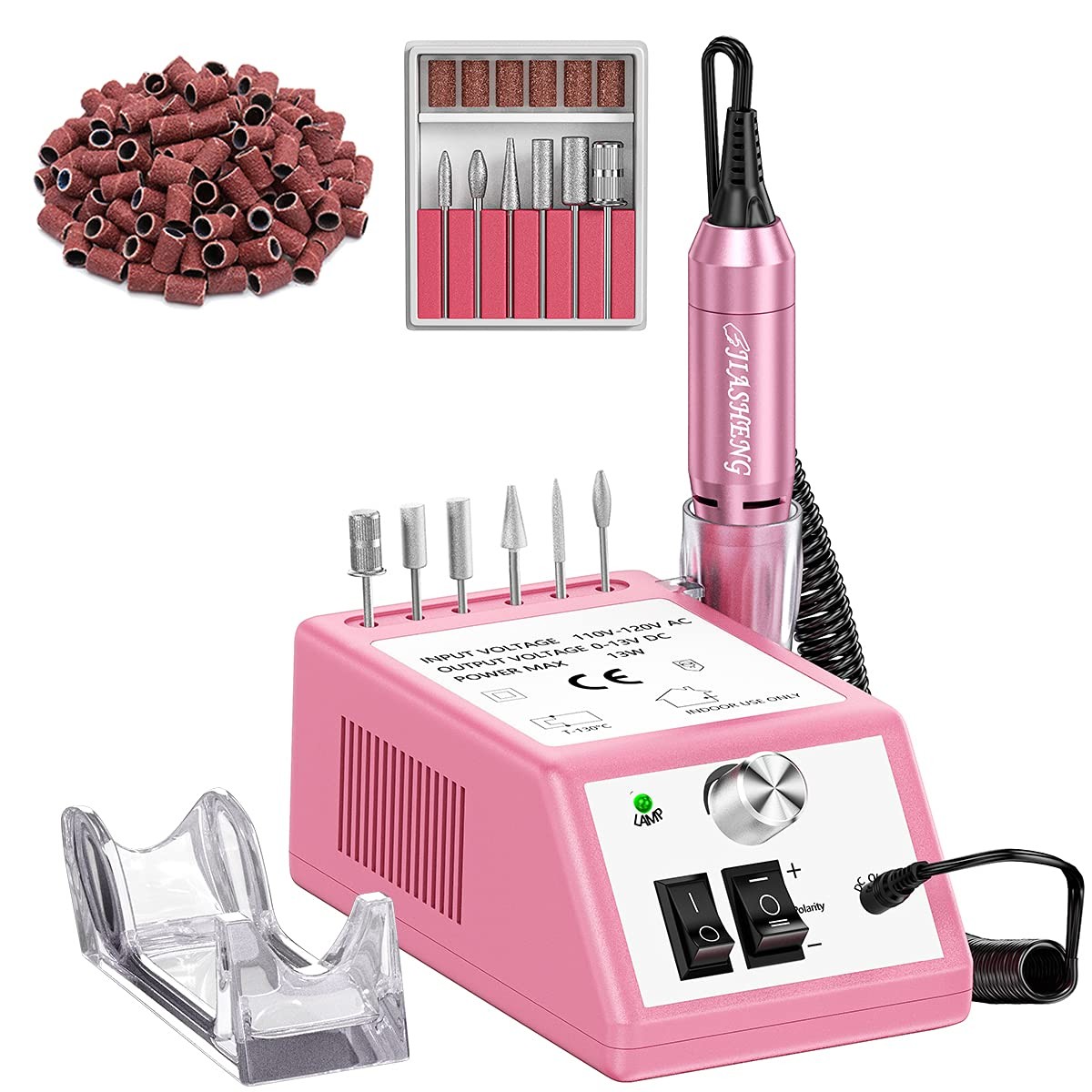 Professional Electric Nail File Drill 20K RPM with Bits & Bands