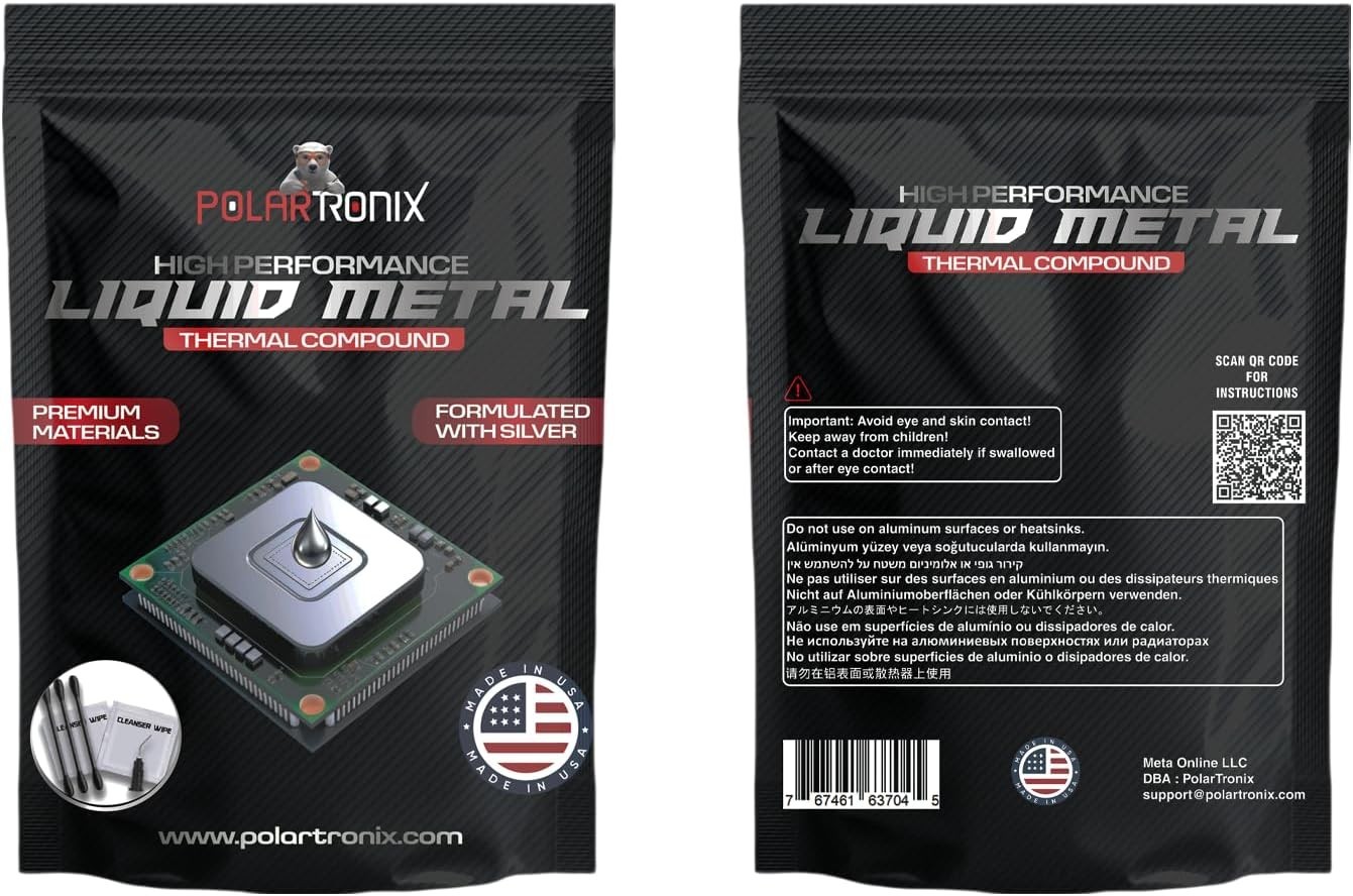 Liquid Metal Thermal Compound 1 gram | CPU GPU PS5 Extreme Cooling