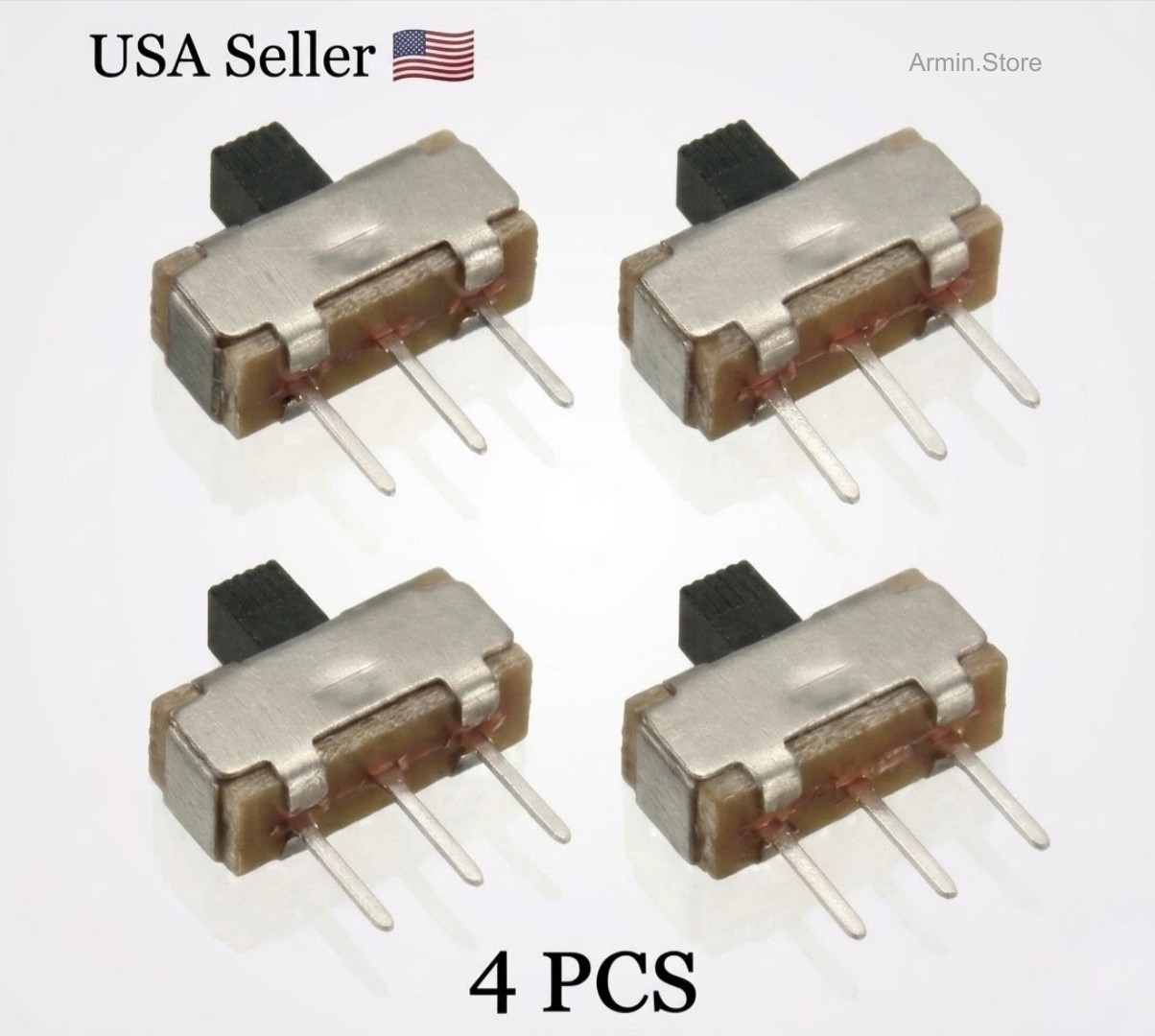 4 PCS SS12D00G3 Slide Switch 2 Position SPDT 1P2T 3Pin PCB Panel Mini vertical