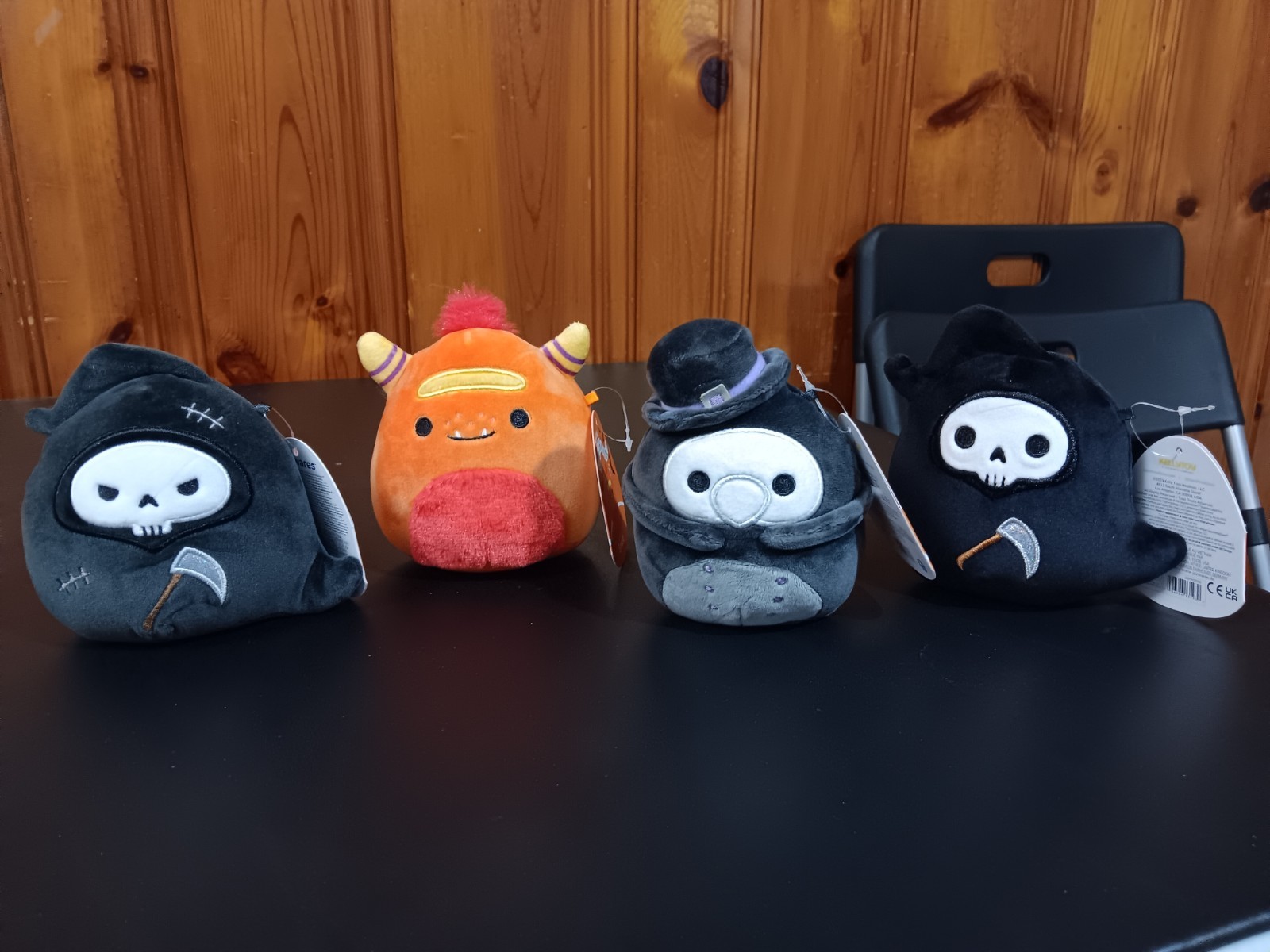 Squishmallow Halloween Lot 4 Total Otto Aldron Monster 4.5 NWT Kellytoy 2023